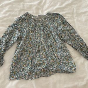 girls floral long sleeve blouse
